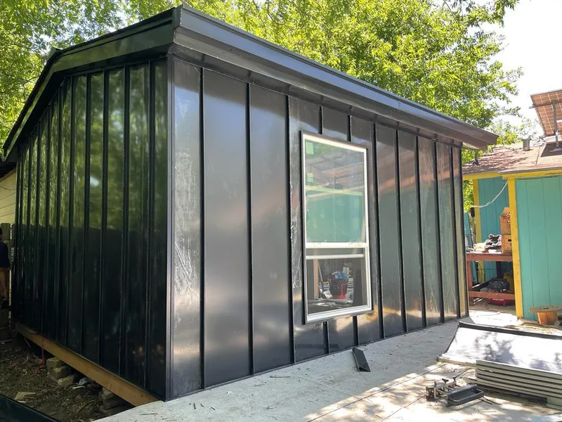 Black standing seam metal wall panels for Metal Roof Installation in Hammonton